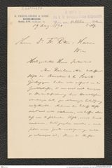 k.k. naturhistorisches Hofmuseum, Intendanzakten 1885-1896 (Hauer), Aktenzahl Z.569/1890, Seite 1